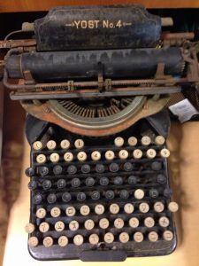 First Hebrew Typewriter? Moses Gaster's 1898 Yost Typewriter.